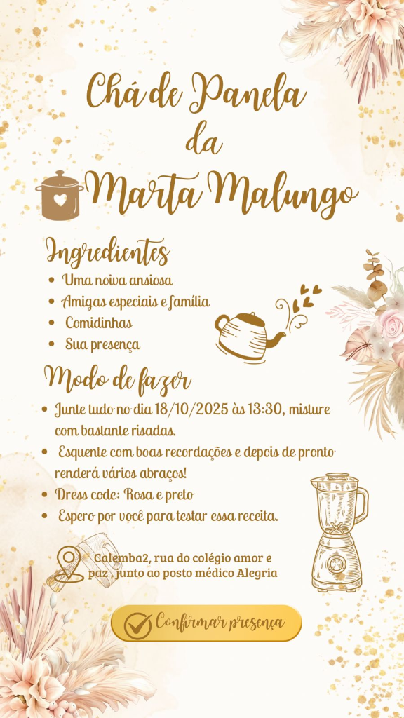 Chá de Panela da Marta Malungo