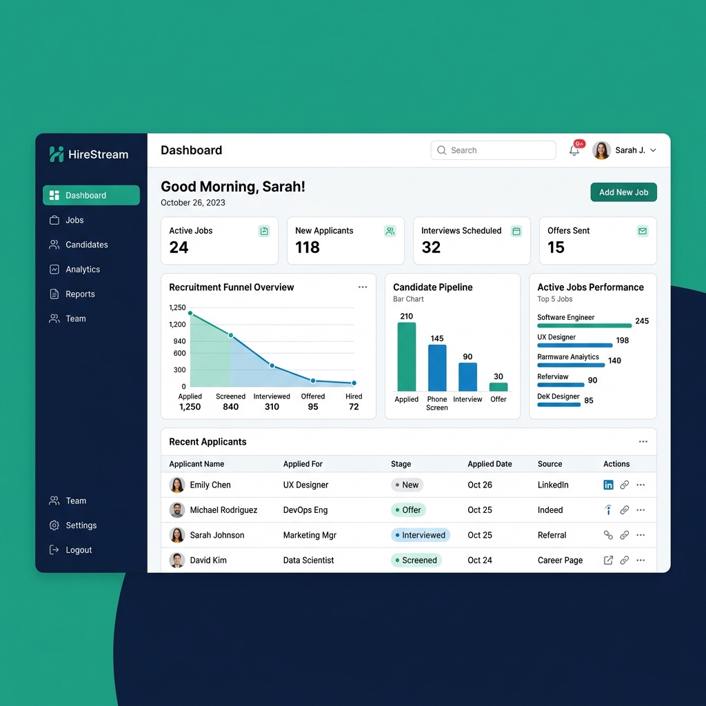 Talenty ATS Dashboard Screenshot